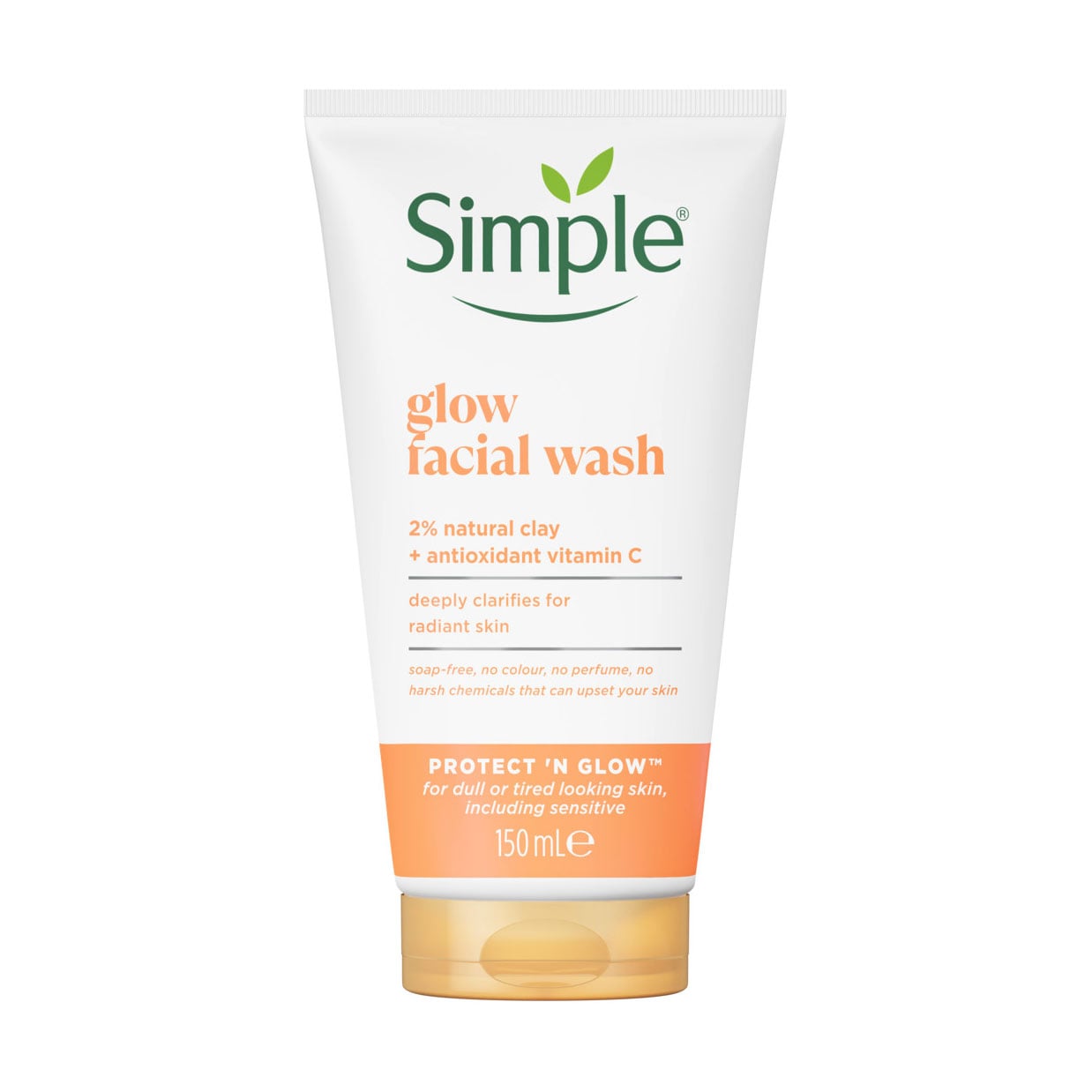 Очищувальний засіб для вмивання Simple Protect 'N Glow Glow Facial Wash, 150 мл