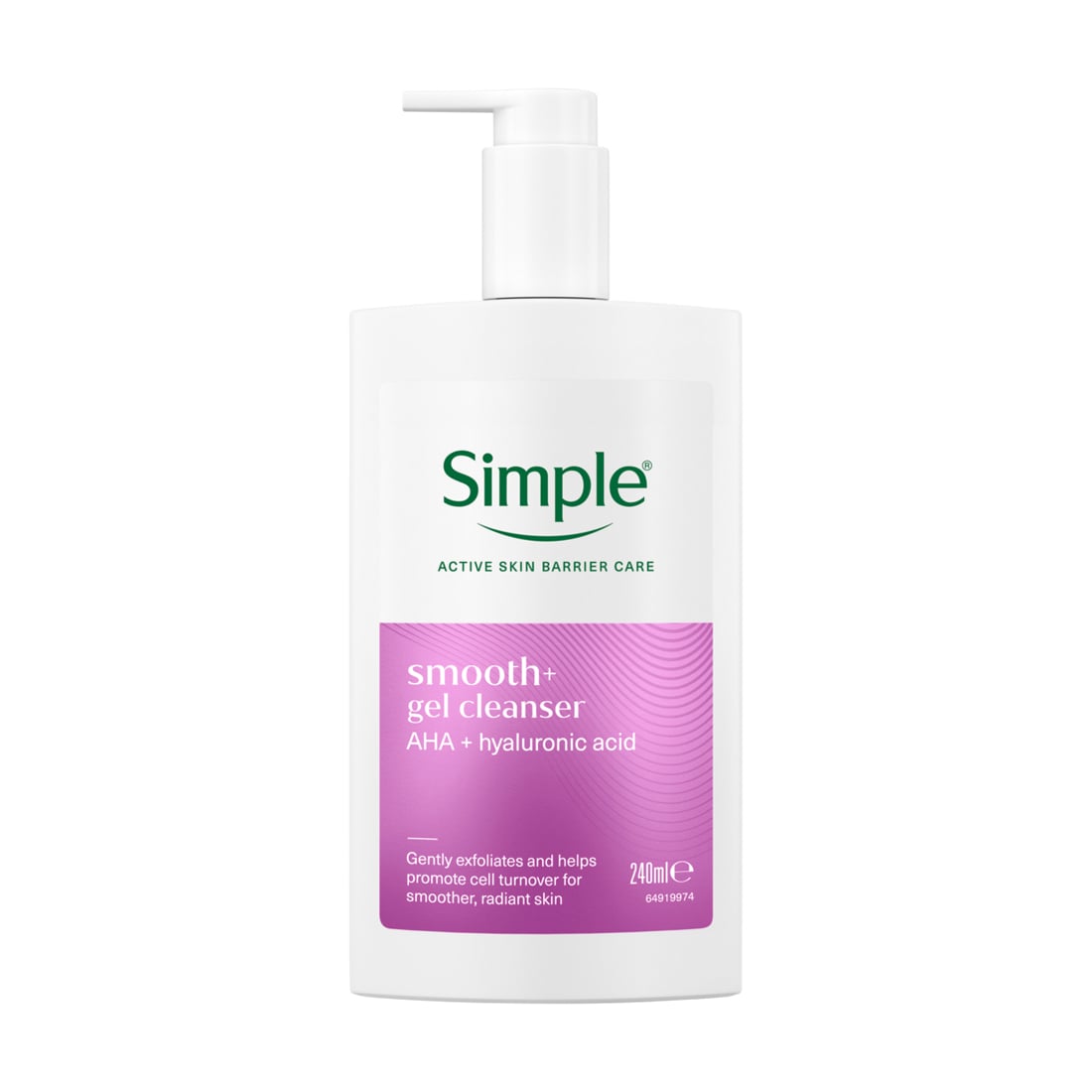 Засіб для вмивання Simple Smooth + Gel Cleanser AHA + гіалуронова кислота, 240 мл